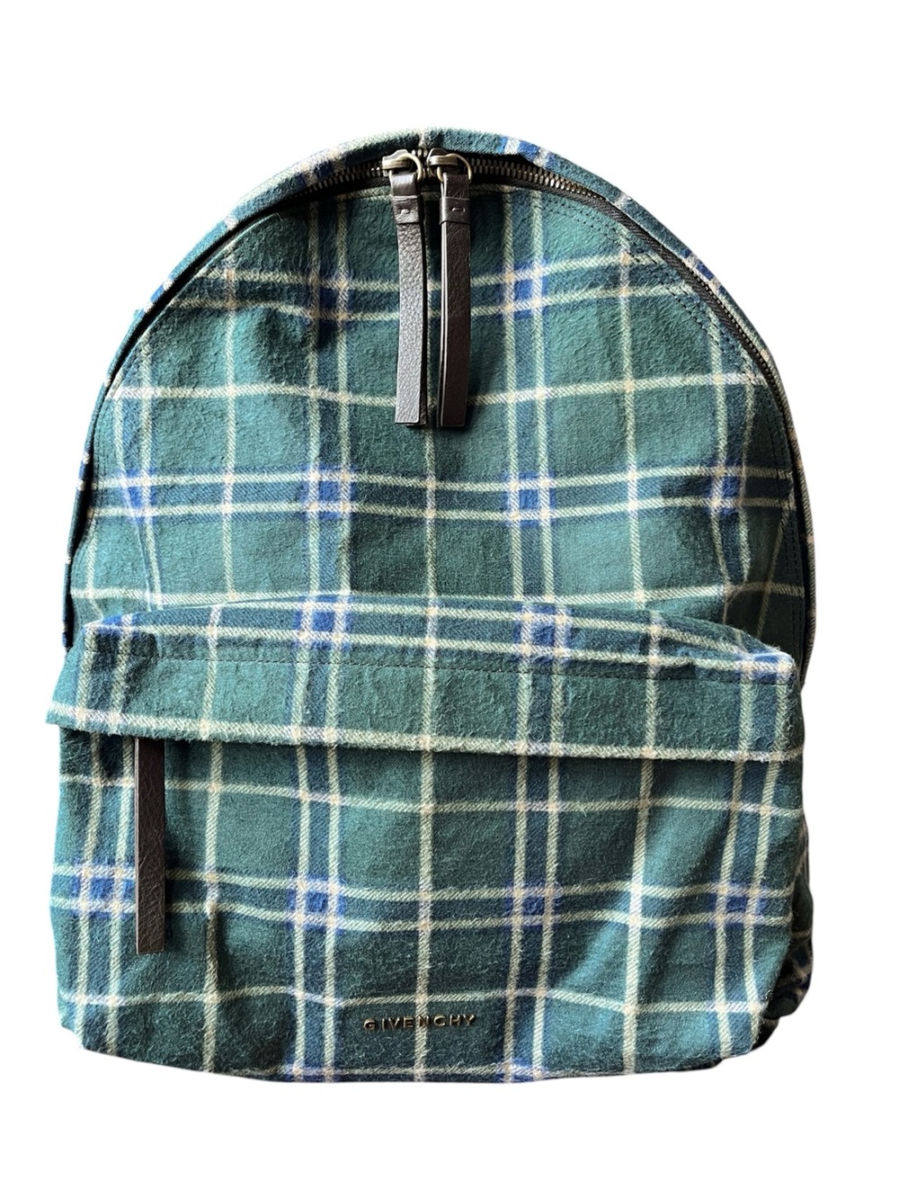 Givenchy Tartan Plaid Wool Felt Backpack